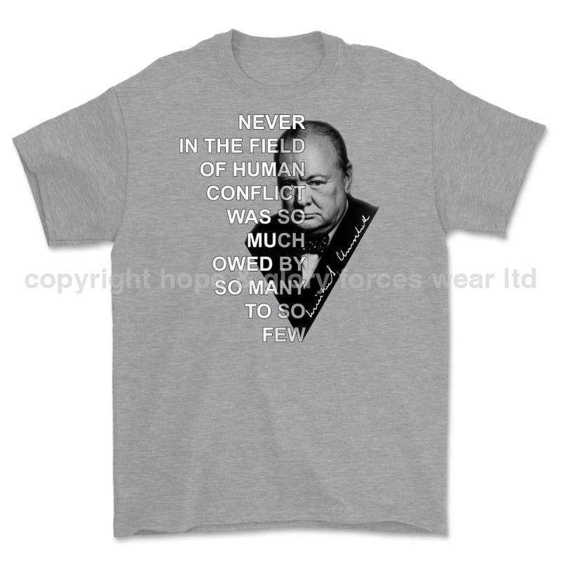 Winston Churchill 'So Much Owed' Printed T-Shirt - Image 9