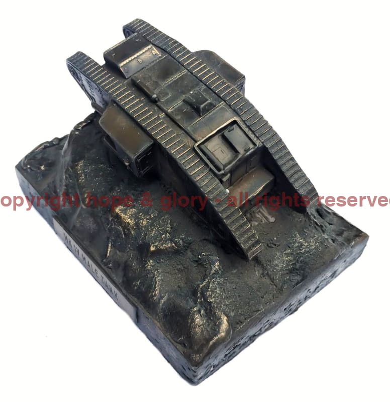 First World War Mark IV Male Tank 1/72 Cold Cast Bronze Military Statue - Image 4